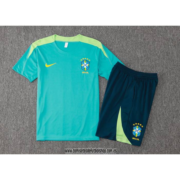 Chandal del Brasil 24-25 Manga Corta Verde - Pantalon Corto